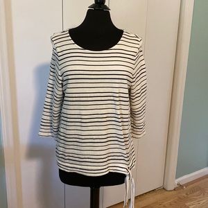 Cotton striped side tie top